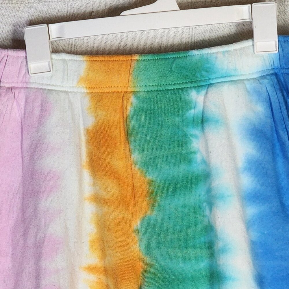 Wild Fable Multi Color Tie Dye Cotton Poly Material Elastic Tie Waist Shorts M - Picture 2 of 16